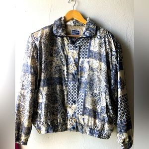 Beautiful Brand New Vintage Silk Bomber Jacket